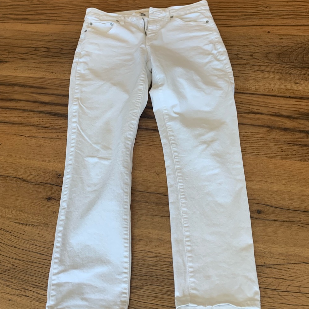 Gap White Jeans, Girlfriend Cut, Size 28